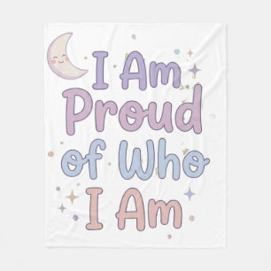 Warm Encouragement Quote for Confident Kids Fleece Blanket