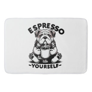 Warm Espresso Bulldog Bath Mat