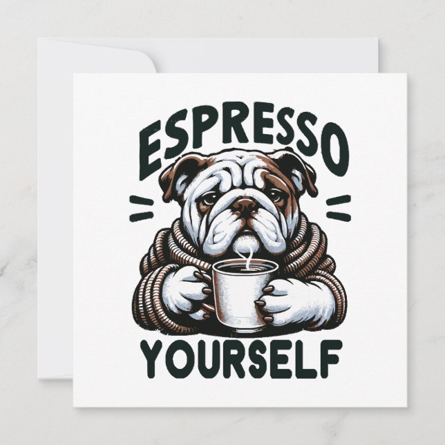 Warm Espresso Bulldog - Cosy Coffee  (Front)