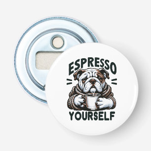 Warm Espresso Bulldog - Cosy Coffee  Bottle Opener