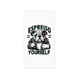 Warm Espresso Bulldog - Cosy Coffee  Label