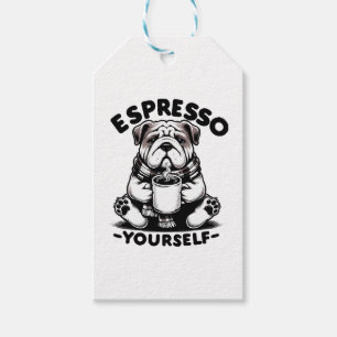 Warm Espresso Bulldog Gift Tags