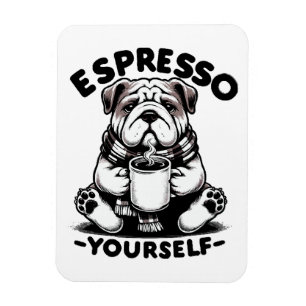 Warm Espresso Bulldog Magnet
