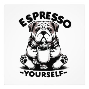 Warm Espresso Bulldog Photo Print