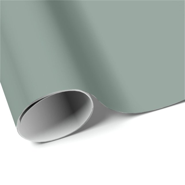 Warm Eucalyptus Solid  Wrapping Paper (Roll Corner)