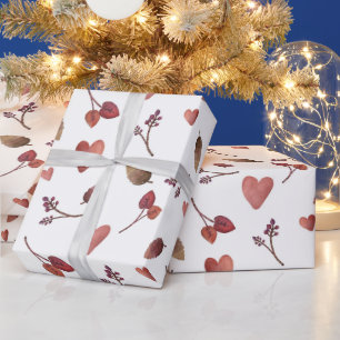 Warm Fall Aesthetic Pattern, Autumn Cozy Vibes  Wrapping Paper