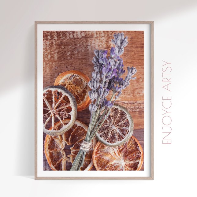 Warm fall citrus lavender cosy kitchen wall art (Creator Uploaded)