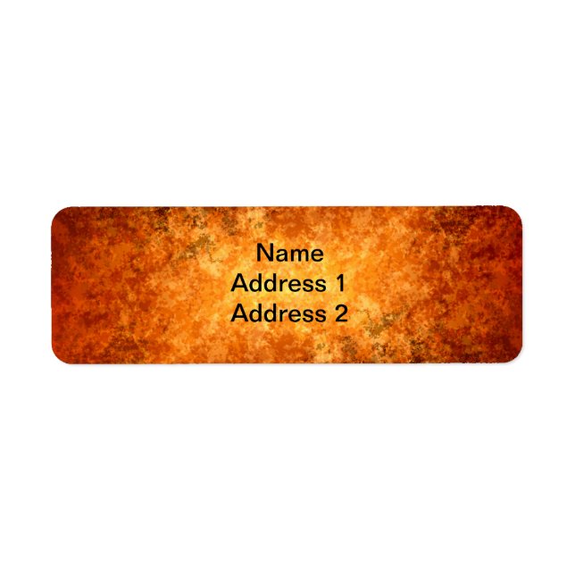 Warm Fall colours Return Address Label (Front)