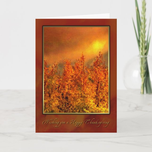 Warm Fall Day Thanksgiving card (Front)