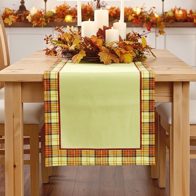 Warm fall plaid medium table runner (Creator Uploaded)