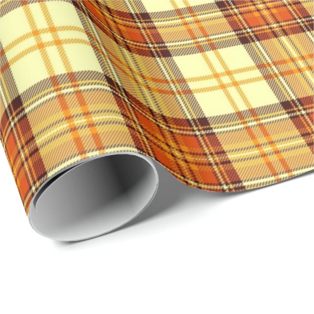 Warm fall plaid wrapping paper (Roll Corner)
