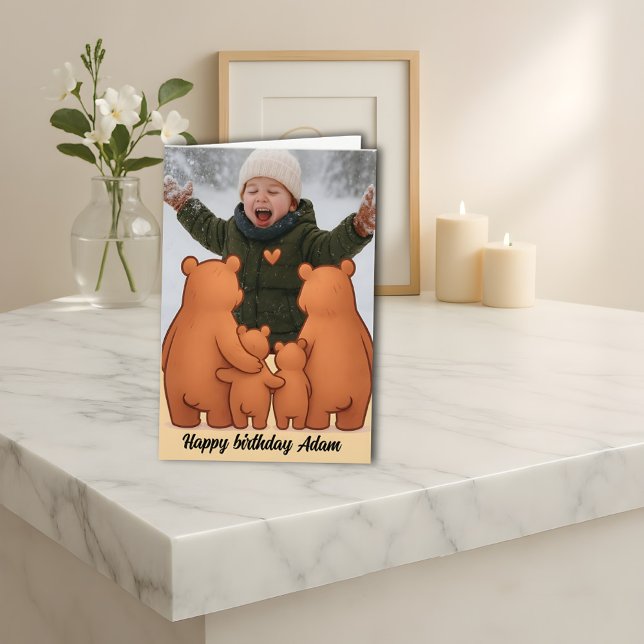Warm Family Bears Sunset Gift Card Design (Creator Uploaded)