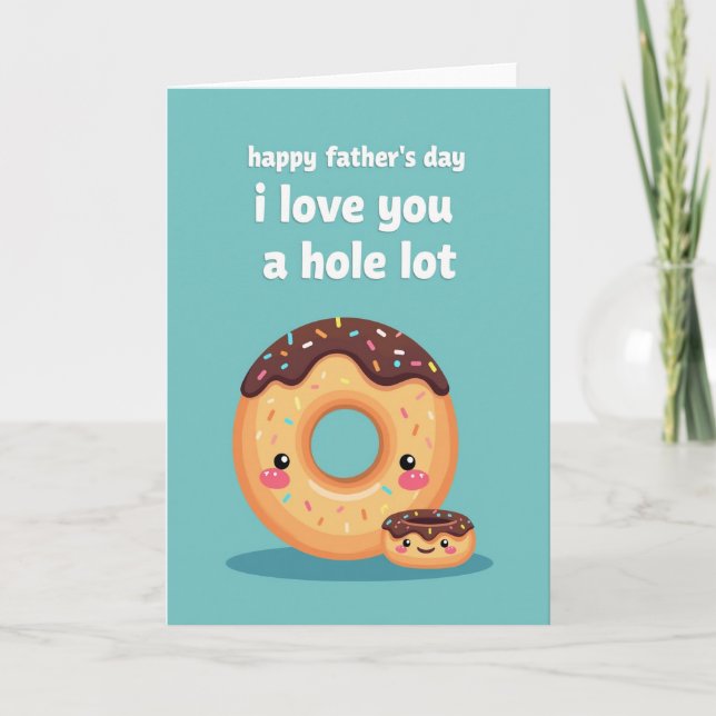 Warm Fathers Day Doughnut Card (Front)