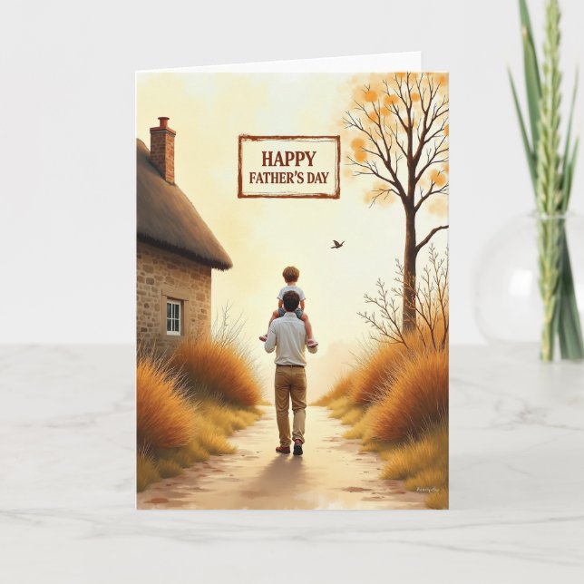 Warm Fathers Day Path Card (Front)