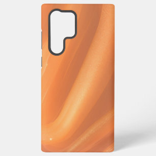 Warm Flowing Orange Abstract Marble Phone Case