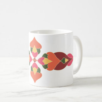 Warm Folk Floral Abstract Coffee Mug