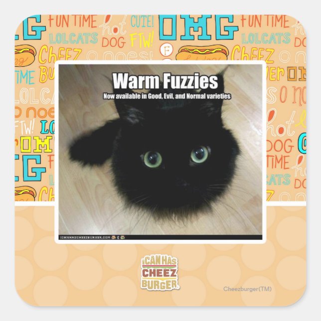 Warm Fuzzies Square Sticker (Front)