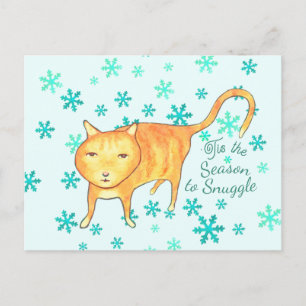 Warm Fuzzies & Winter Flurries Christmas Postcard