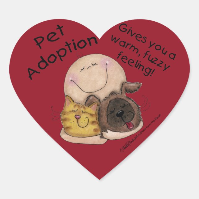 Warm, Fuzzy Feeling! Heart Heart Sticker (Front)