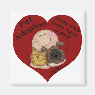Warm, Fuzzy Feeling! Heart Magnet