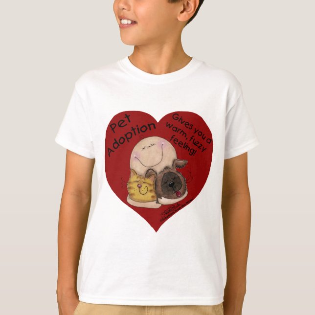 Warm, Fuzzy Feeling! Heart T-Shirt (Front)