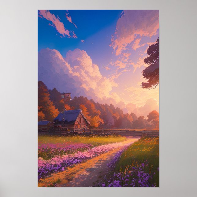 Warm Glow of Sunset Poster (Front)