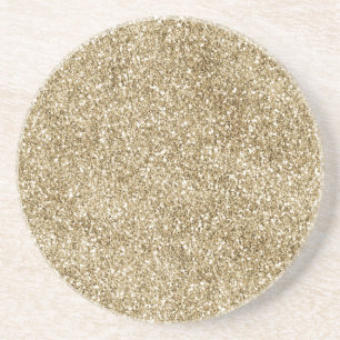 Warm Gold Glam Glitter Glitz Coaster