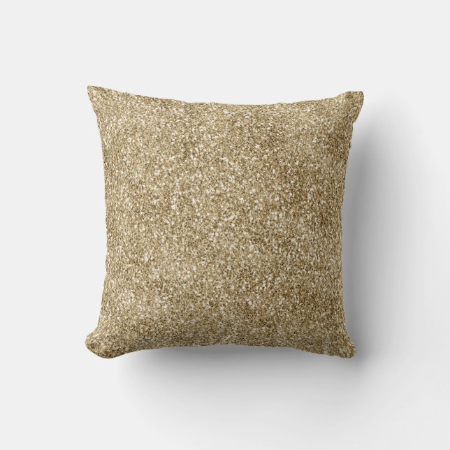 Warm Gold Glam Glitter Glitz  Cushion (Front)