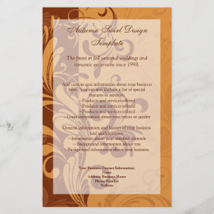 Warm Golden Autumn Swirl Flyer