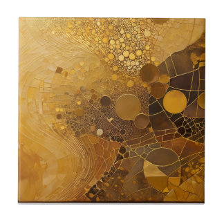Warm Golden Glow Ceramic Tile