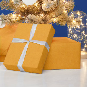 Warm Golden Ochre Minimal Gift Wrap