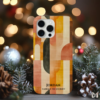 Warm Gradient Abstract Phone Case – Retro Elegance