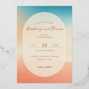 Warm Gradient Wedding Invitation