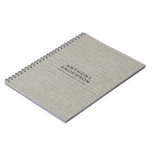 Warm Gray Fabric Texture  Notebook