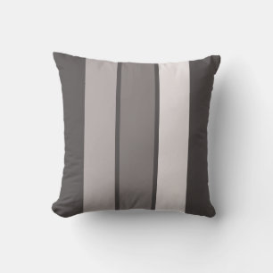 Warm Grey 3 Stripe (1 of 3) 16" Throw Pillow