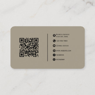 Warm Grey – Fully Customisable Elegant Design Business Card