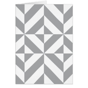 Warm Grey Geometric Deco Cube Pattern
