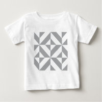 Warm Grey Geometric Deco Cube Pattern