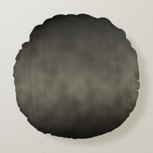 Warm Grey Goth Ombre Background Art Round Cushion