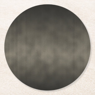 Warm Grey Goth Ombre Background Art Round Paper Coaster