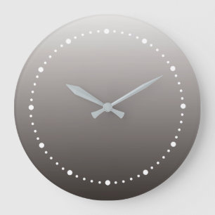 Warm Grey Grey Light to Deep Tones Large Clock
