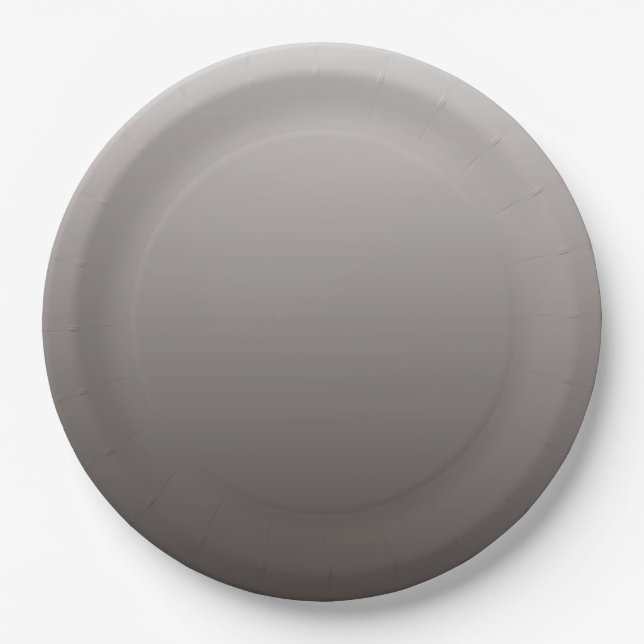 Warm Grey Light to Deep Hues Paper Plate (Front)