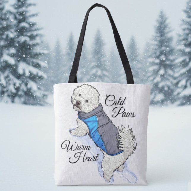 Warm Heart Snow Bichon Tote (Creator Uploaded)