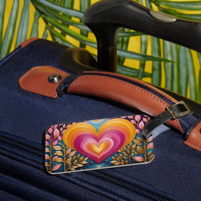 Warm Heartland Luggage Tag (Front Insitu 3)