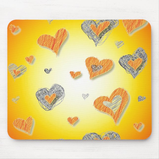 Warm Hearts Mouse Pad (Front)