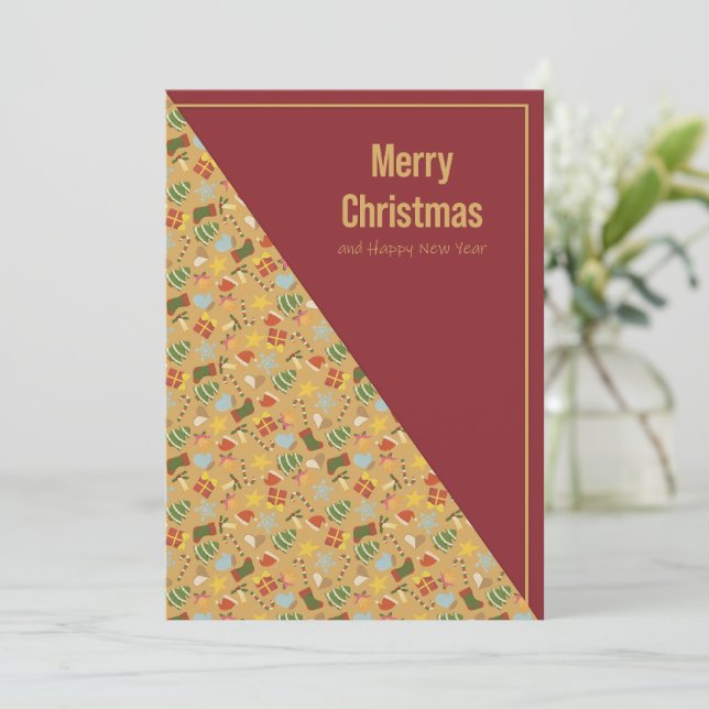 Warm Holiday & New Year Card (Standing Front)