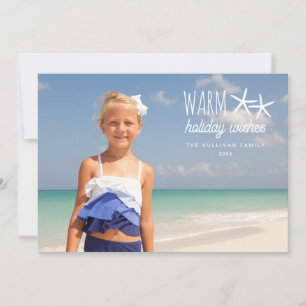 Warm Holiday Wishes Christmas Photo Greeting