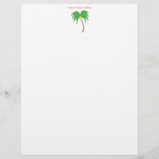 "Warm Holiday Wishes" Palm Tree letterhead