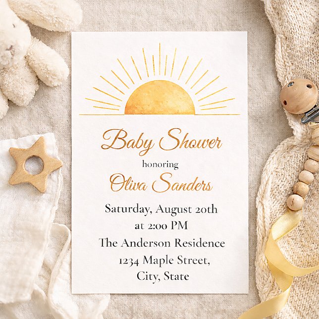 Warm Horizon Sunrise Design Invitation (Creator Uploaded)