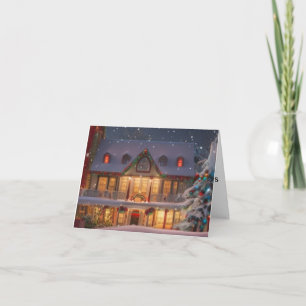 warm house christmas card